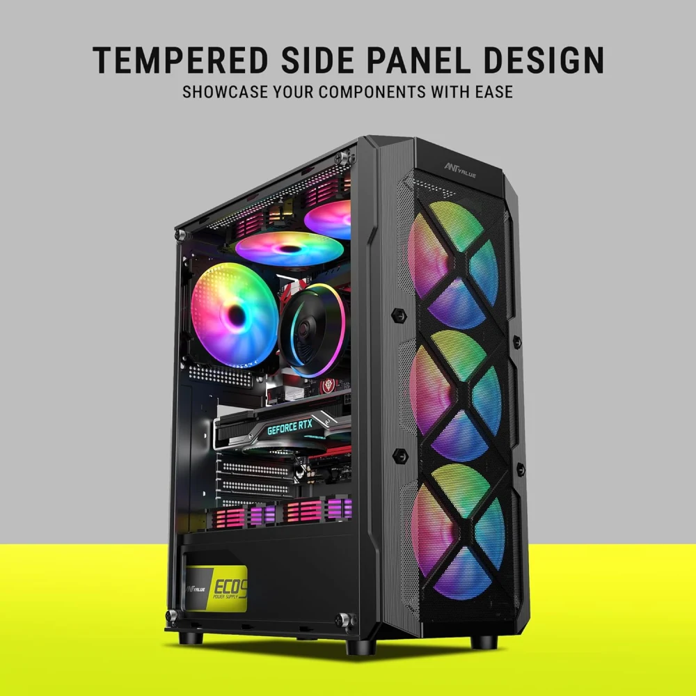 Ant Value Gaming Mid Tower Cabinet (Micro ATX, M-ATX, ITX) VM50 view 3